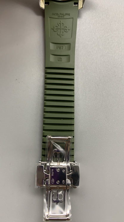 Patek Philippe Aquanaut 3285 V3 – 5968G-010 Chronograph White Gold Khaki Green Dial (2023) 42.2 MM