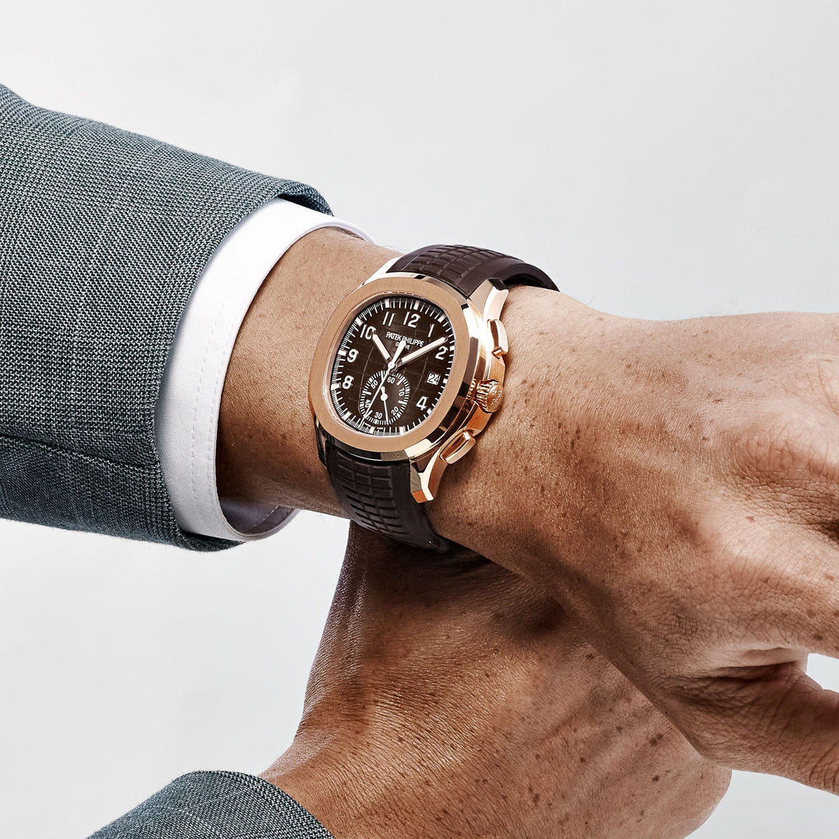 Patek Philippe Aquanaut 5968R-001 Chronograph Rose Gold Brown Dial 42.2 MM