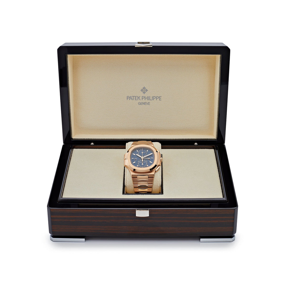 Patek Philippe Nautilus 3285 V3 – 5990/1R-001 Travel Time Flyback Chronograph Rose Gold Blue Dial (2025) 40.5 MM