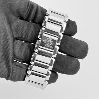 Patek Philippe Twenty-4 4910/1200A-010 'Ladies' Stainless Steel Gray Dial Diamond Bezel Quartz (2024) 25 × 30 MM