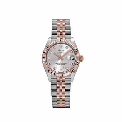 Rolex Datejust 278271 'Ladies' Stainless Steel Rose Gold Silver Diamond Dial (2024) 31 MM
