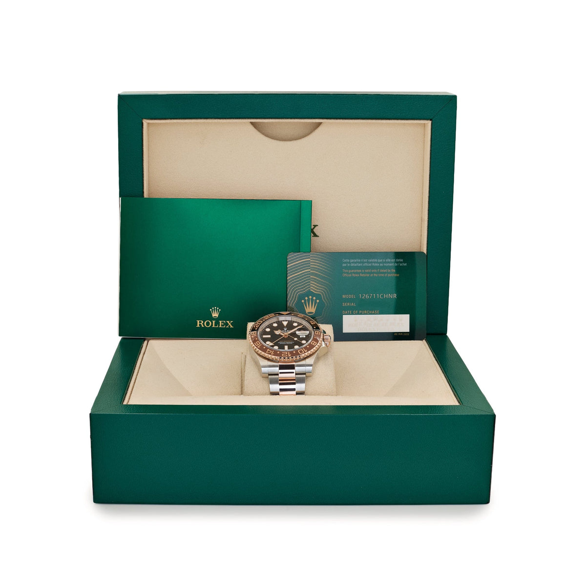 Rolex GMT-Master II 126711CHNR 'Root Beer' Stainless Steel Rose Gold Black Dial (2021) 40 MM