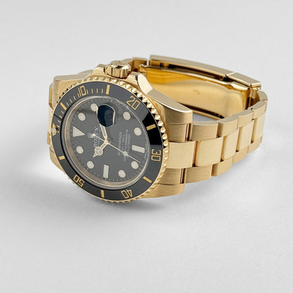 Rolex Submariner Date 116618LN Yellow Gold Black Dial 40 MM
