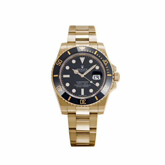 Rolex Submariner Date 116618LN Yellow Gold Black Dial 40 MM